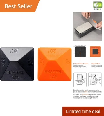 Compact 2-Pack Angle Guide for Whetstone Knife Sharpening - Pro Edge Every Time - Image 1 of 4