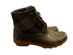 Sperry Top-Sider Wolle wasserdicht Entenstiefel schwarz grau Größe 8,5 B16 - Bild 1 von 9