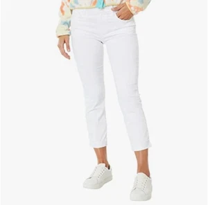 Kut From The Kloth Amy Crop Straight Leg Jeans Women’s 8 White Mid-Rise Denim - Picture 1 of 8