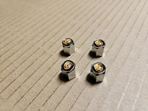 For Porsche Tyre valve dust caps x4 pcs New - Picture 1 of 2