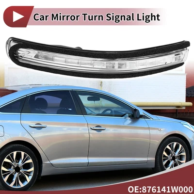 Luz de señal de giro de espejo para KIA Rio Pride 12-16 No.876141W000 izquierda negra transparente Foto 1 de 4