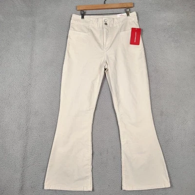 Pantalones Lucky Brand para mujer 14/32A marfil pana elásticos Stevie tiro alto acampanados nuevos con etiquetas Foto 1 de 4