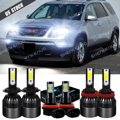 PARA Para GMC Acadia 2007 2008 2009 2010 2011 2012 Faro LED+Kit de luz antiniebla Foto 1 de 4