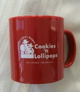 Mug Cookies 'n Lollipops Red Plastic Mug NEW - Picture 1 of 4