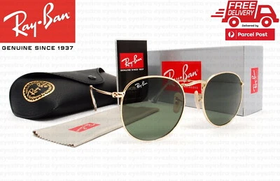 Ray-Ban Round Metal Classic Sunglasses RB3447 001 50 Gold Frame Green G-15 Lens - image 1 of 4