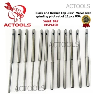 Black and Decker Valve Seat Grinding Pilot 12 Pcs Top .375" (5mm-11/ 32mm) USA - Picture 1 of 16