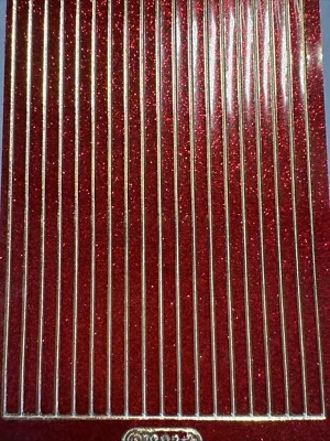 Stickerbogen Glitzer Streifen 18 Streifen - Bild 1 von 3