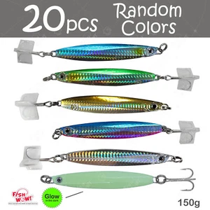 20 Stück zufällige Farben 150g Colt Sniper Jig MUSTAD Drillinge Haken 5,25oz Vertikalköder - Bild 1 von 12