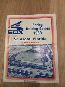 Vintage signiertes 1989 White Sox Spring Training Games Buch - Bild 1 von 3