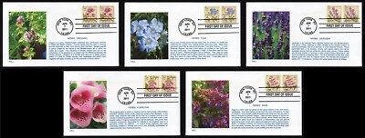 USA, SCOTT # 4505-4509 & 4513-4517, SET OF 5 AALL FDC COVERS 2011 HERBS & PLANTS - Image 1 of 4