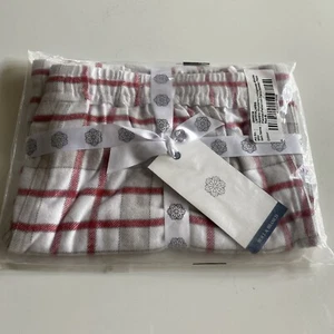 New BOLL & BRANCH Flannel Red plaid Pajama Shorts Loungewear Size Small - Picture 1 of 4