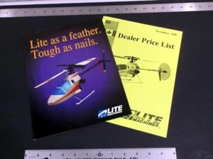VINTAGE LITE MACHINES 100+ HELICOPTER BROCHURE W/1998 PRICE LIST NORVEL *G-COND* - Picture 1 of 4