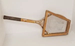 Racchetta da tennis vintage in legno Bancroft Billie Jean King firmata impugnatura 4 1/4 - Foto 1 di 5