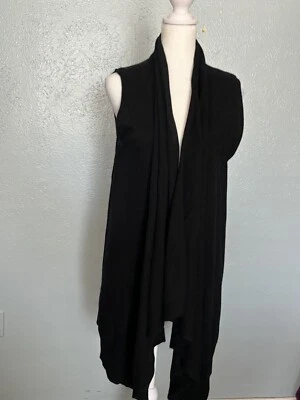 CÁRDIGAN CAÍDO NEIMAN MARCUS THE CASHMERE COLLECTION NEGRO FRENTE ABIERTO Talla L Foto 1 de 4