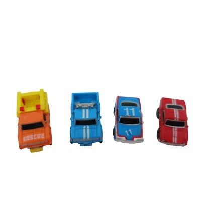 Vtg Micro Machines Set Of  Rescue Truck FD  Datsun Truck Mustang Funny Car 1986 - Image 1 of 4