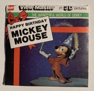 View-Master HAPPY BIRTHDAY MICKEY MOUSE - J29 - 3 Reel Set + Booklet - Picture 1 of 9