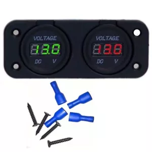 Dual Battery Monitor Volt Meter LED 12v 24v for Redarc ARB CTek Projecta R&G - Picture 1 of 1