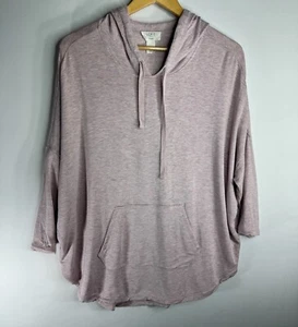 LOFT Outlet Lounge Kapuzenpullover leicht Relaxed Fit meliert rosa Gr. M - Bild 1 von 3