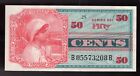 50 Cents  MPC Series of 661 Plate # 25 UNC