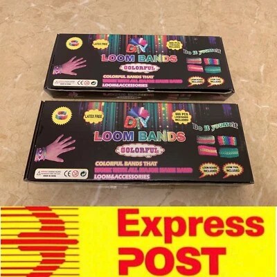 2 Pcs Loom Band DIY Rainbow Kits Bundle Special, AU Stock, Express Post - image 1 of 4