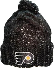 New Philadelphia Flyers Womens Size OSFA Reebok Black/Silver Knit Beanie - Picture 1 of 12