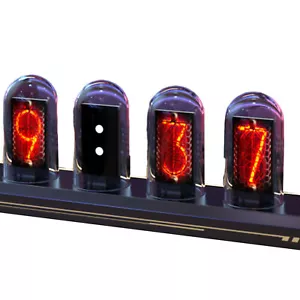 RGB Nixie Tube Clock LED Glows IPS Color Screen Gaming Desk Decor DIY background - Picture 1 of 13
