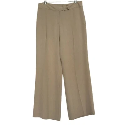 Yansi Fugel Women's Beige Light Weight Wide Leg Pants Size 10 - Image 1 of 4