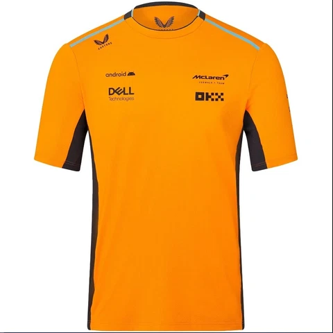 2023 McLaren F1 Team Replica Set Up T-Shirt Men's - Papaya - SUMMER SALE Cover