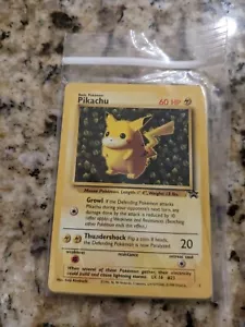 POKEMON CARD PIKACHU WOTC BLACK STAR PROMO #1 NM/M CONDITION SHARP ROUND CORNERS - Picture 1 of 2