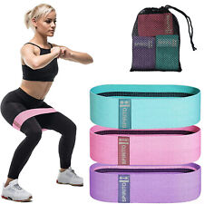 Fabric Cloth Resistance Booty Bands Loop Set of 3 Exercise Workout Gym Fitness