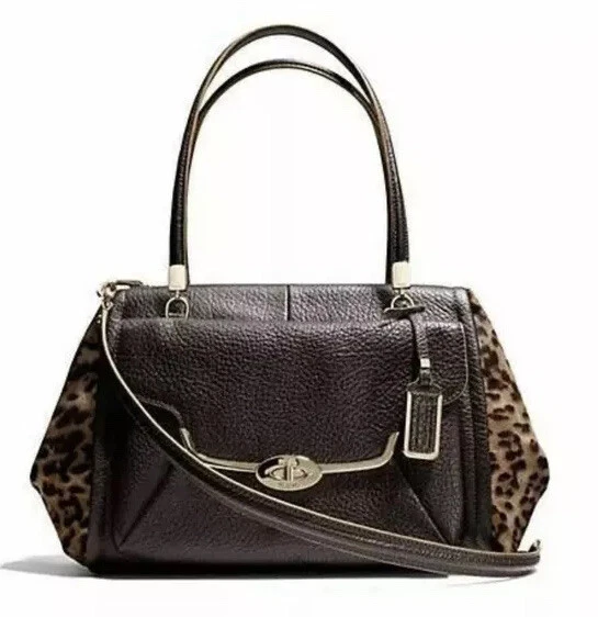Coach Madison Haircalf Mix Madeline Satchel Shoulder Bag 25255 ORG Pkg