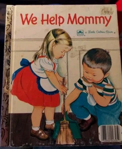 Little Golden Book "We Help Mommy" 1959 1st Ed Illustrator Eloise Wilkins - Picture 1 of 2