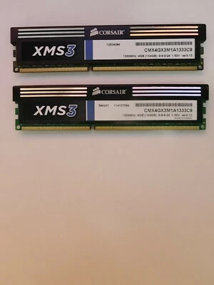 Corsair XMS3 12GB (3 x 4GB) DDR3 1333MHz memory ram PC Desktop CMX4GX3M1A1333C9 - Image 1 of 4