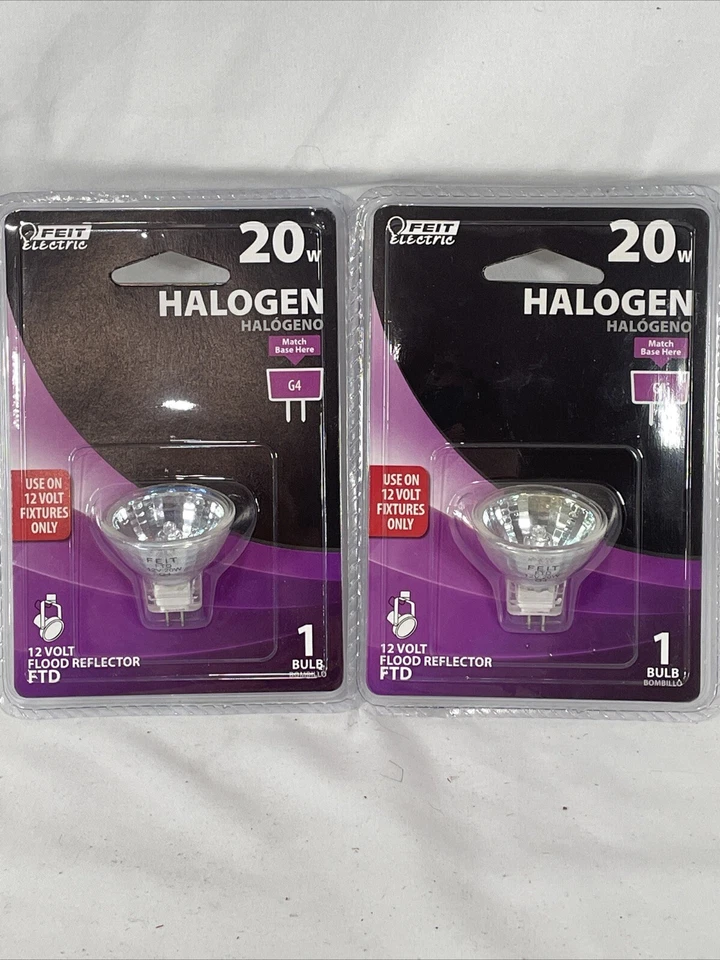 Feit Electric 20W 12V Bulb Flood Reflector for Fixture G4 Base Small 2 Bulbs - Image 1 of 1
