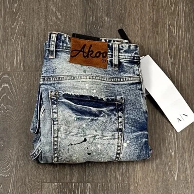 Jean Akoo Lenox ajuste calavera talla 32 Foto 1 de 4