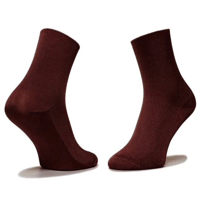 TOMMY HILFIGER Womens Red Wine Ribbed Bamboo Ankle Socks > Size UK 2½-5 EU 35-38 Foto 1 de 2