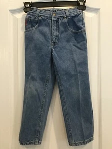 Bugle Boy Jeans Size 5 Regular Blue Elastic Back Zip Button Front 218 - Picture 1 of 9