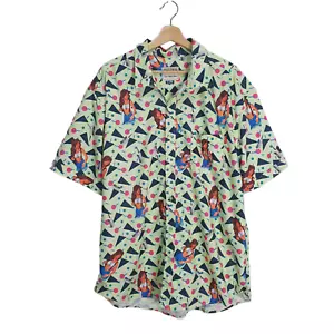 RSVLTS The Roosevelts Size XXL Green Kelly Saved By The Bell Collared Shirt - Picture 1 of 11