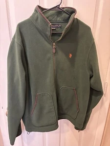Men's Fleece US POLO ASSN Green Jacket XL - Picture 1 of 2