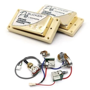 ProBucker Humbucker Pickup with Pro Wiring Harness Gold Set for EPI LP&SG Guitar - Picture 1 of 7