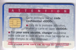 TELECARTE GSM SIM COLLECTOR .. FRANCE ITINERIS FTM R°AUTOCOLLANT +N° CHIP/PUCE - Imagen 1 de 2