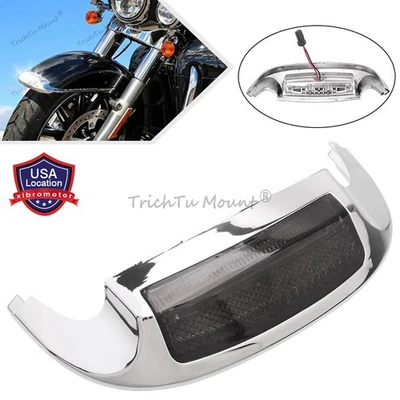 Luz LED punta guardabarros delantero apta para Harley Electra Glide Ultra Limited FLHTK nueva Foto 1 de 4