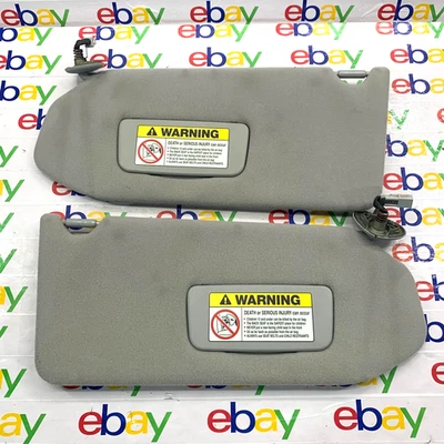 2003 - 2008 Honda Pilot Sun Visors Pair Set Left Right OEM Gray 04 05 06 07 - Image 1 of 4