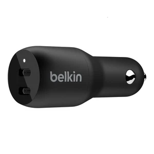 Belkin BoostCharge 36W Dual USB-C Car Charger - Black (CCB002btBK), 2xUSB-C - Picture 1 of 1
