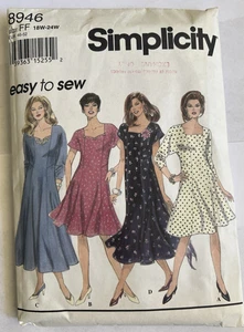 Simplicity 8946 Misses Flared Dress Pattern UNCUT Sz 18-24 - Picture 1 of 3