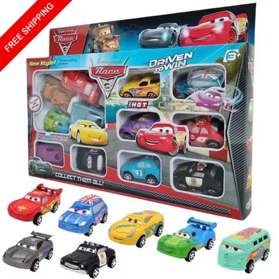 12 pezzi Disney Pixar Cars Saetta McQueen Jackson Tempesta Diecast Giocattoli Bambini Regalo - Immagine 1 di 4