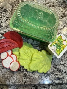 Ensalada de jardín Fisher Price #2163 Mcdonalds Play Food 1988 de colección, casi completa - Imagen 1 de 4