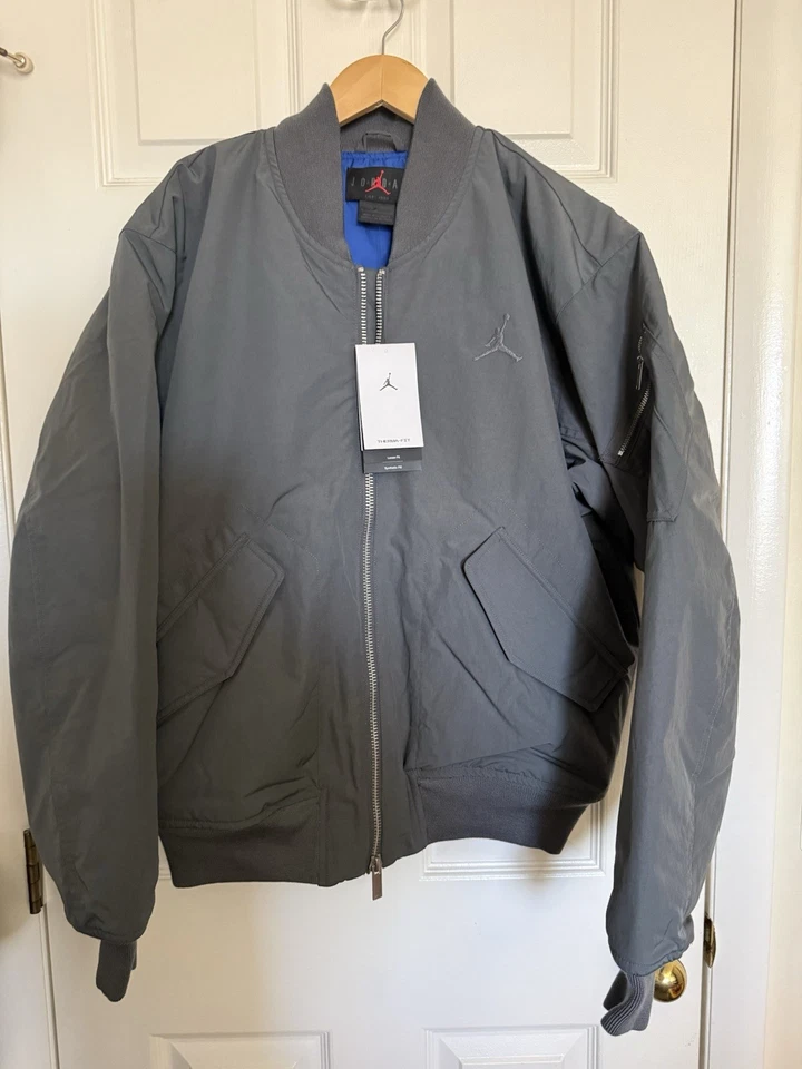 Jordan Renegade Essentials Size 2XLT Full-Zip Bomber Jacket Grey FV7267-068