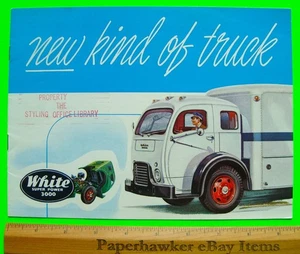 1951 WHITE TRUCK / BUS DLX 12-pg PART-COLOR CATALOG Brochure SUPER POWER 3000 - Picture 1 of 9