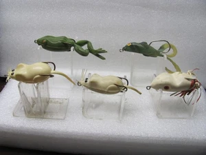 5 Pre-Owned Rubber Frogs and Mice; Nice Selection - Picture 1 of 1